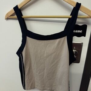 Pilcro Tan/Black Tank Top (Size Medium)
